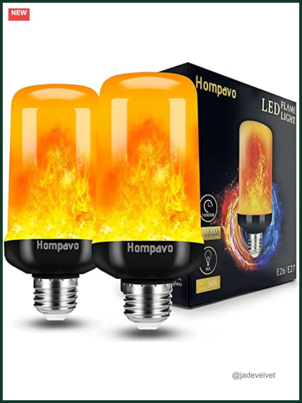 3W LED Flame Effect Light Bulbs Flickering E26 600 Lumens